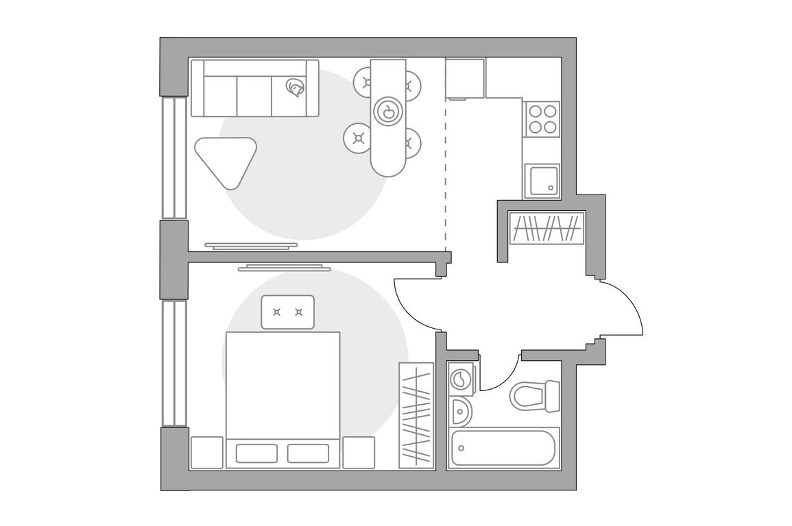 2-BD Apartment Sale, 35.48平方米 at Ilinois, Ilyinskiy Blind Alley, 1с1, Krasnogorsk, Moscow Region, Russia #1