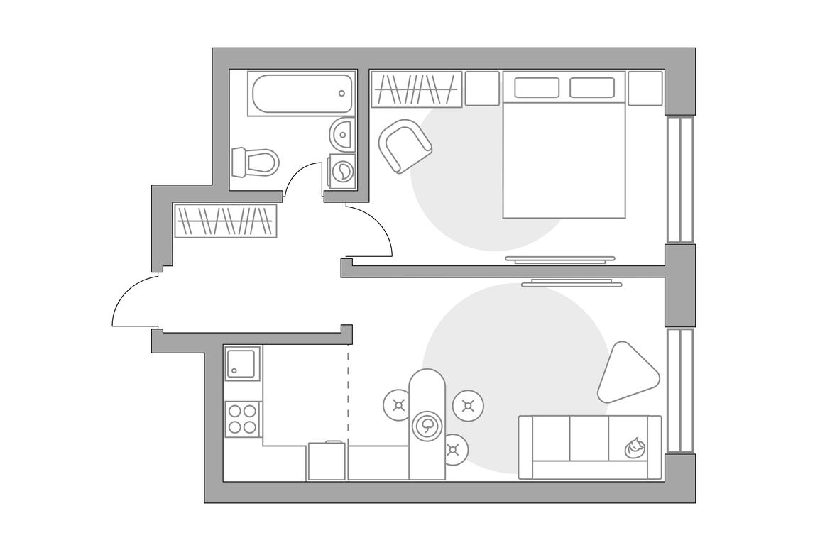 2-BD Apartment Sale, 36.94 sq. m. at Ilinois, Ilyinskiy Blind Alley, 1с1, Krasnogorsk, Moscow Region, Russia #1