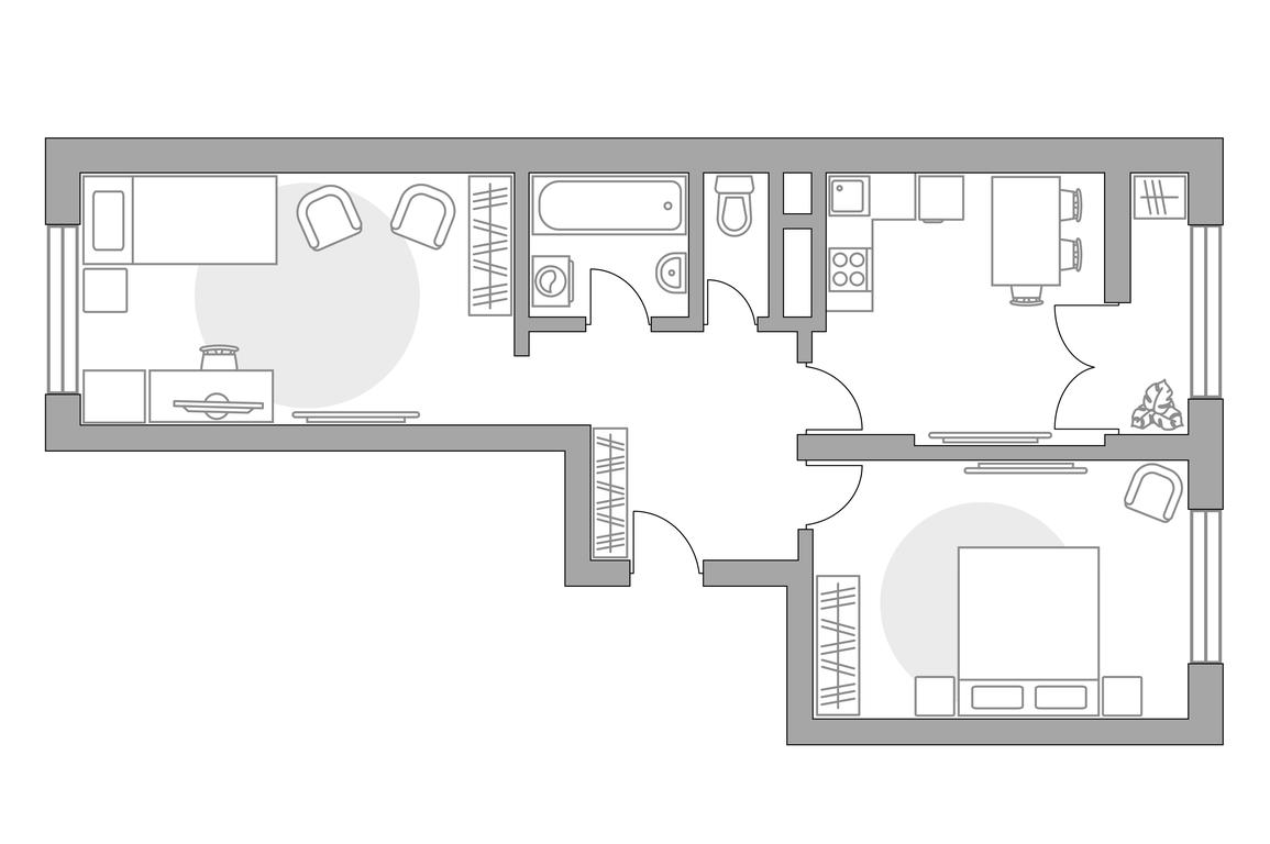 2-BD Apartment Sale, 53.18平方米 at Pekhra, Yaganova Street, 5, Balashikha, Moscow Region, Russia #1 2-BD Apartment Sale, 53.18平方米 at Pekhra, Yaganova Street, 5, Balashikha, Moscow Region, Russia #1