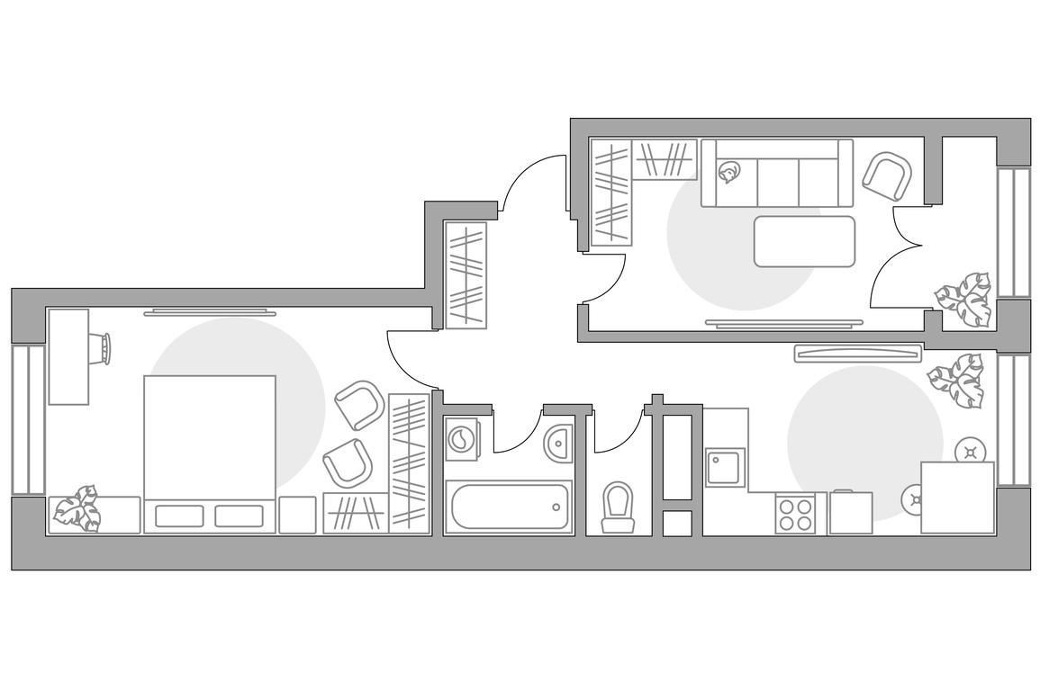 2-BD Apartment Sale, 51.67 sq. m. at Pekhra, Yaganova Street, 5, Balashikha, Moscow Region, Russia #1