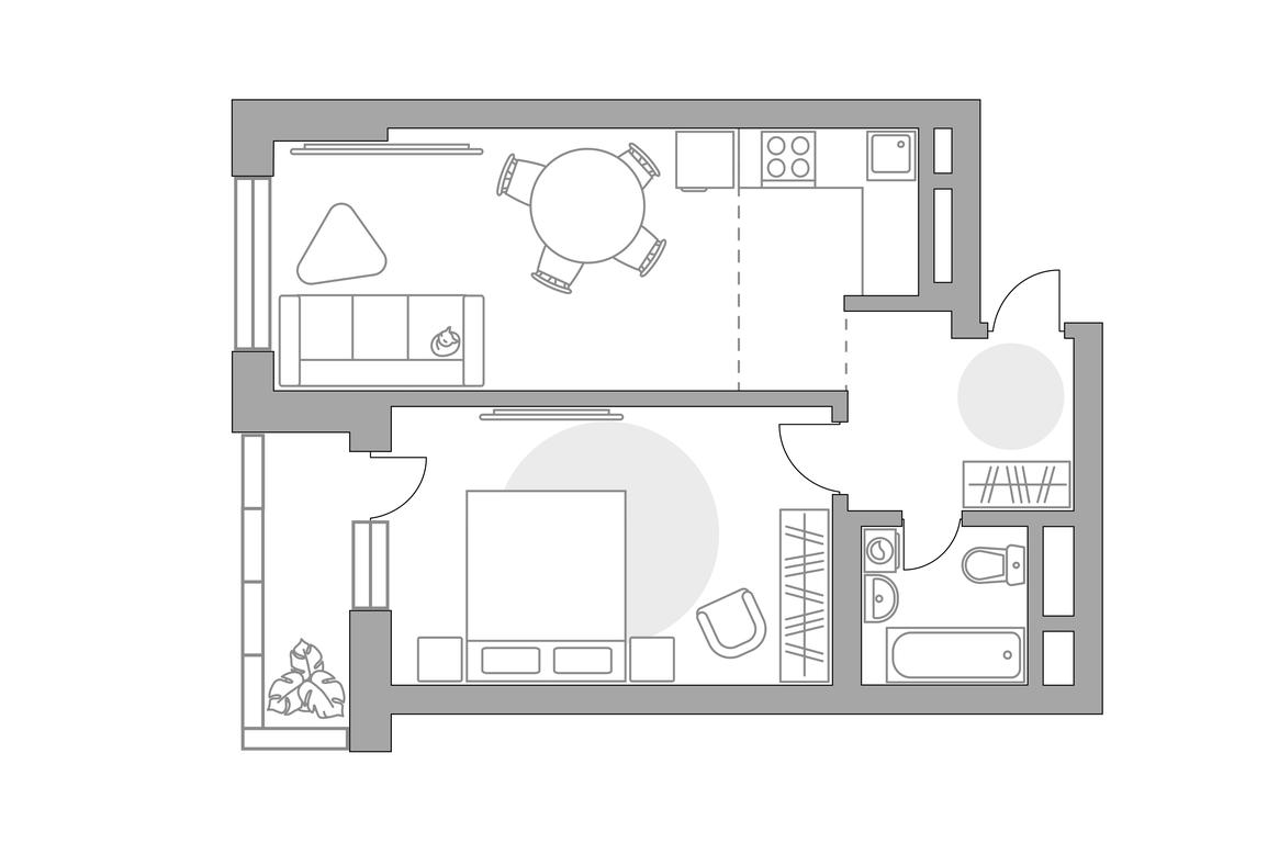 2-BD Apartment Sale, 46.9 sq. m. at Ilinois, Ilyinskiy Blind Alley, 1с1, Krasnogorsk, Moscow Region, Russia #1