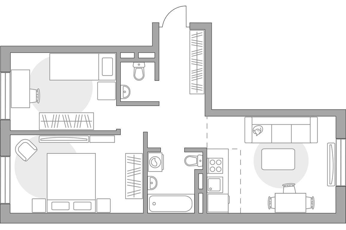 3-BD Apartment Sale, 53.76 sq. m. at Anikeevskiy, ulitsa Sergeya Zhadobkina, 1, selo Nikolo-Uryupino, Krasnogorsk City District, Moscow Region, Russia #1