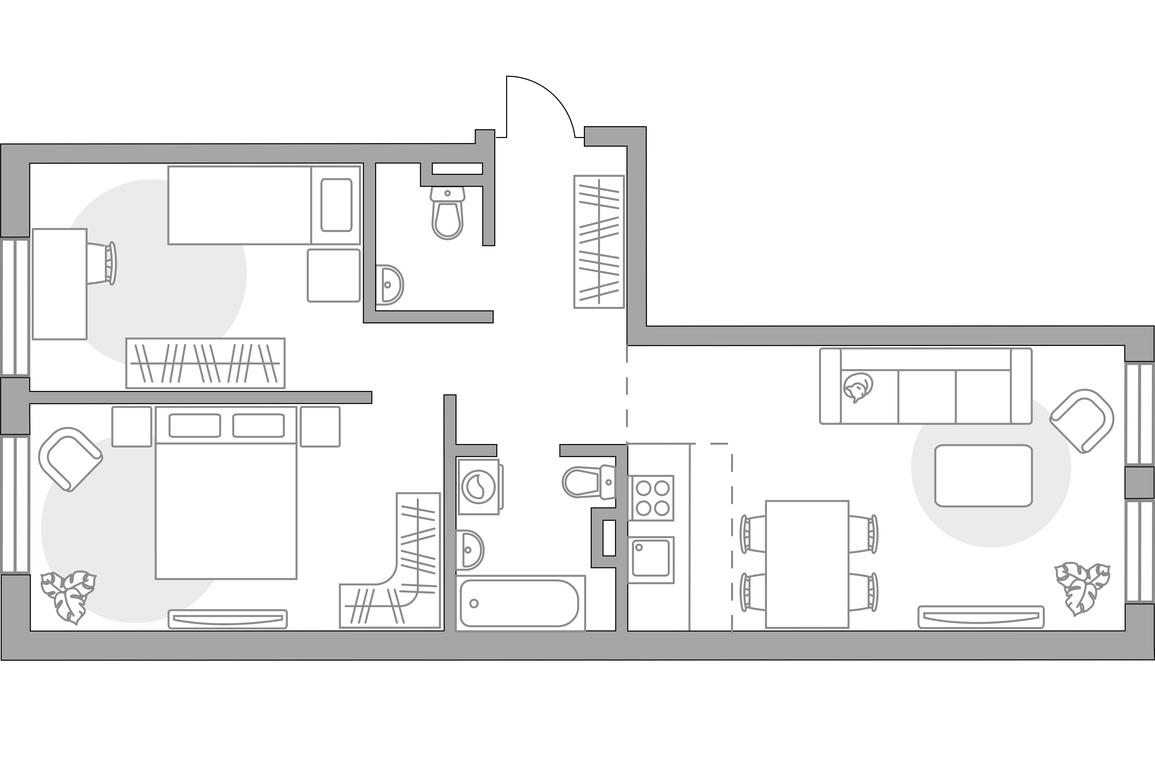 3-BD Apartment Sale, 60.31 sq. m. at Anikeevskiy, ulitsa Sergeya Zhadobkina, 1, selo Nikolo-Uryupino, Krasnogorsk City District, Moscow Region, Russia #1