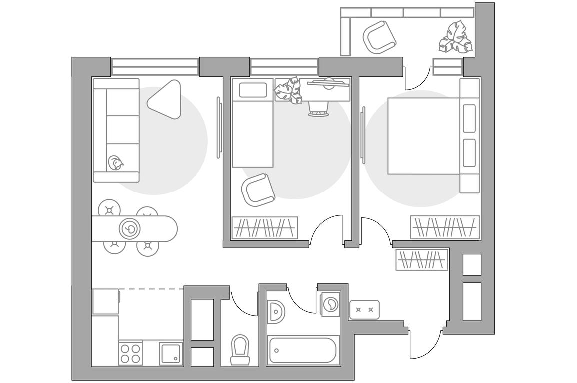 3-BD Apartment Sale, 55.01 sq. m. at Ilinois, Ilyinskiy Blind Alley, 1с1, Krasnogorsk, Moscow Region, Russia #1