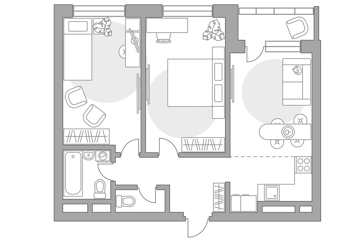 3-BD Apartment Sale, 56.45 sq. m. at Ilinois, Ilyinskiy Blind Alley, 1с1, Krasnogorsk, Moscow Region, Russia #1