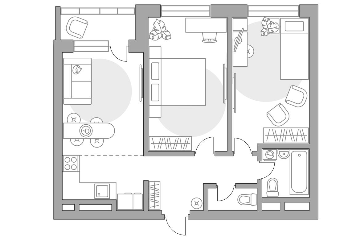 3-BD Apartment Sale, 56.45 sq. m. at Ilinois, Ilyinskiy Blind Alley, 1с1, Krasnogorsk, Moscow Region, Russia #1