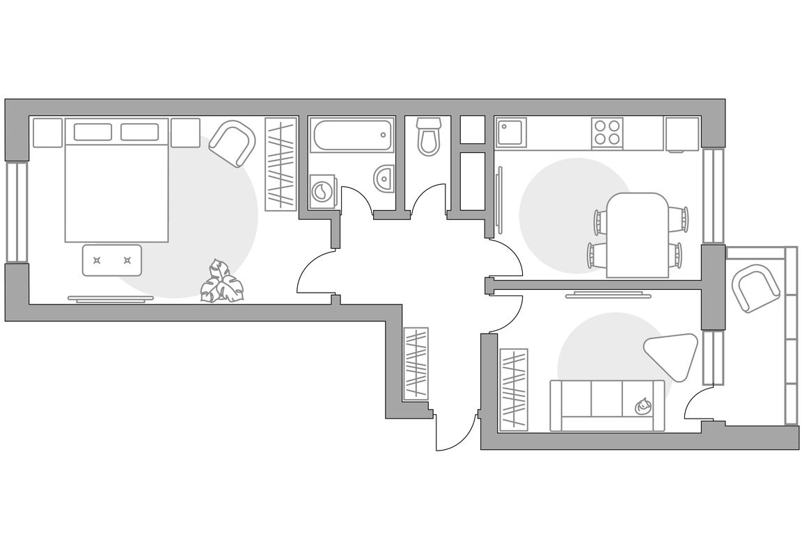 2-BD Apartment Sale, 57.46 sq. m. at Ilinois, Ilyinskiy Blind Alley, 1с1, Krasnogorsk, Moscow Region, Russia #1