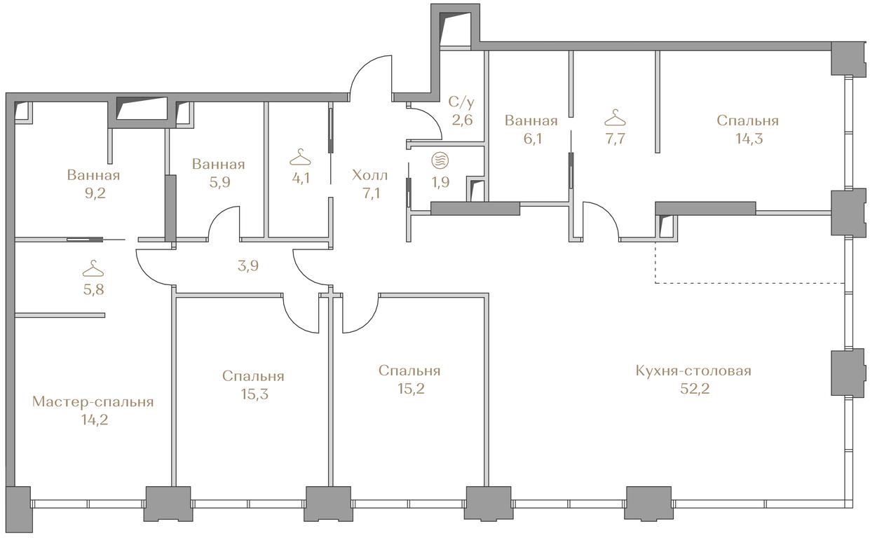 4-BD Apartment Sale, 165.5平方米 at Luzhniki Collection, Luzhnetskaya Embankment, 2/4с17, Moscow, Russia #1 4-BD Apartment Sale, 165.5平方米 at Luzhniki Collection, Luzhnetskaya Embankment, 2/4с17, Moscow, Russia #1