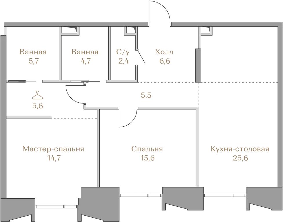 Продажа 2-комн. квартиры, 86,4 м² в ЖК «Коллекция Лужники (Luzhniki Collection)», Лужнецкая набережная, 2/4с17, Москва, Россия #1