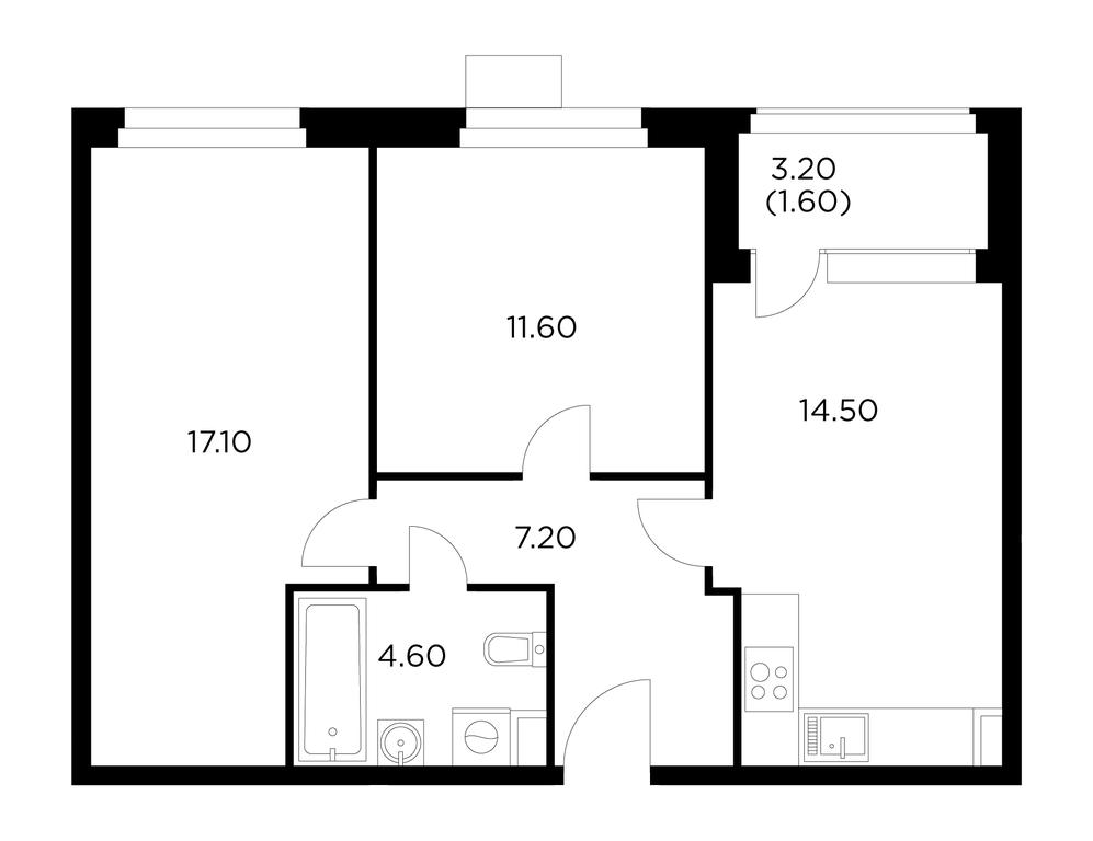 2-BD Apartment Sale, 56.6 sq. m. at Novoe Medvedkovo, Novoe Medvedkovo Residential Complex, mikrorayon 17A, Mytischi, Moscow Region, Russia #1 2-BD Apartment Sale, 56.6 sq. m. at Novoe Medvedkovo, Novoe Medvedkovo Residential Complex, mikrorayon 17A, Mytischi, Moscow Region, Russia #1