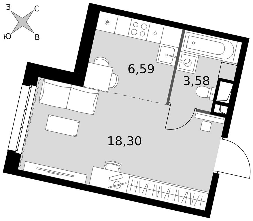 Apartment Sale, 28.47 sq. m. at Dvizhenie. Govorovo, Центральная улица, 47, деревня Говорово, поселение Московский, Москва, Россия #1 Apartment Sale, 28.47 sq. m. at Dvizhenie. Govorovo, Центральная улица, 47, деревня Говорово, поселение Московский, Москва, Россия #1