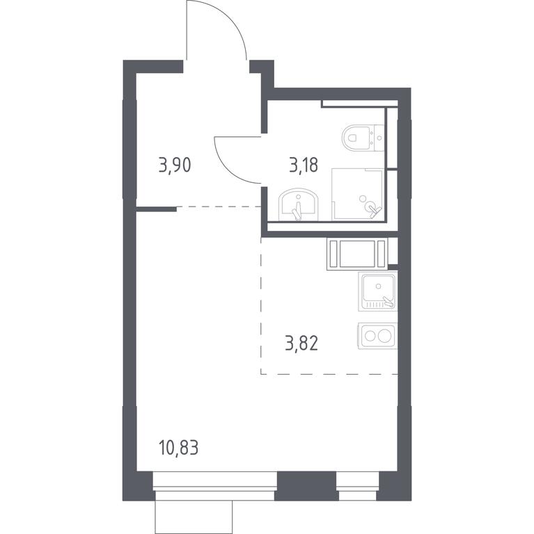 Apartment Sale, 21.73平方米 at Piatnitskie Luga, Pyatnitskoye Highway, 2, derevnya Yurlovo, Solnechnogorsk City District, Moscow Region, Russia #1