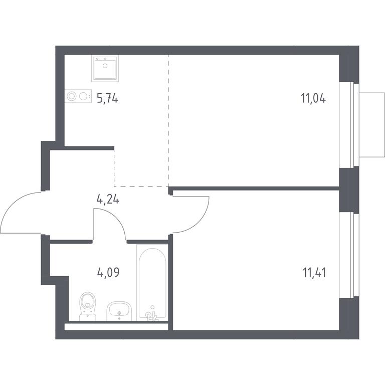 Apartment Sale, 36.52 sq. m. at Novoe Vidnoe, Kalinovka Village, Leninskiy City District, Moscow Region, Russia #1 Apartment Sale, 36.52 sq. m. at Novoe Vidnoe, Kalinovka Village, Leninskiy City District, Moscow Region, Russia #1