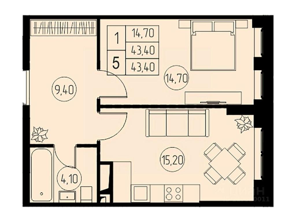 Apartment Sale, 43.4 sq. m. at 31 kvartal, Naberezhnaya ulitsa, Pushkino, Moscow Region, Russia #1 Apartment Sale, 43.4 sq. m. at 31 kvartal, Naberezhnaya ulitsa, Pushkino, Moscow Region, Russia #1