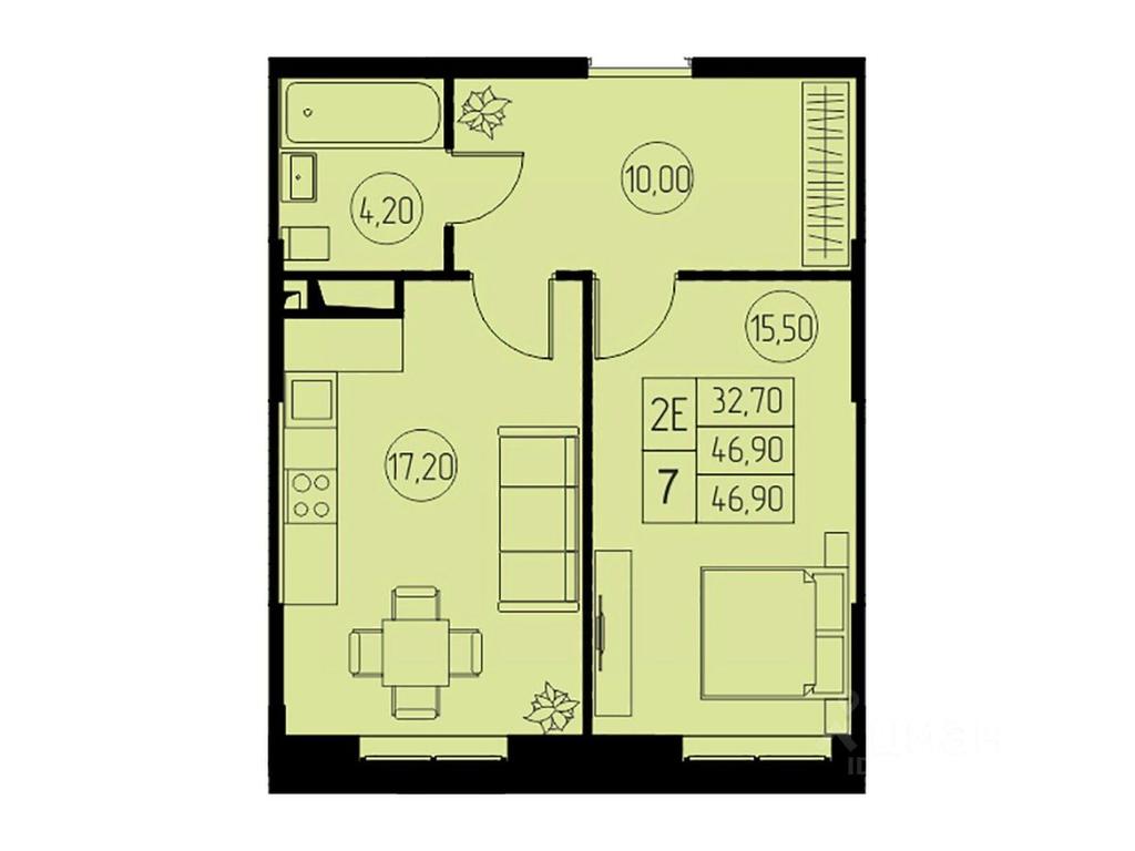 1-BD Apartment Sale, 46.9 sq. m. at 31 kvartal, Naberezhnaya ulitsa, Pushkino, Moscow Region, Russia #1 1-BD Apartment Sale, 46.9 sq. m. at 31 kvartal, Naberezhnaya ulitsa, Pushkino, Moscow Region, Russia #1