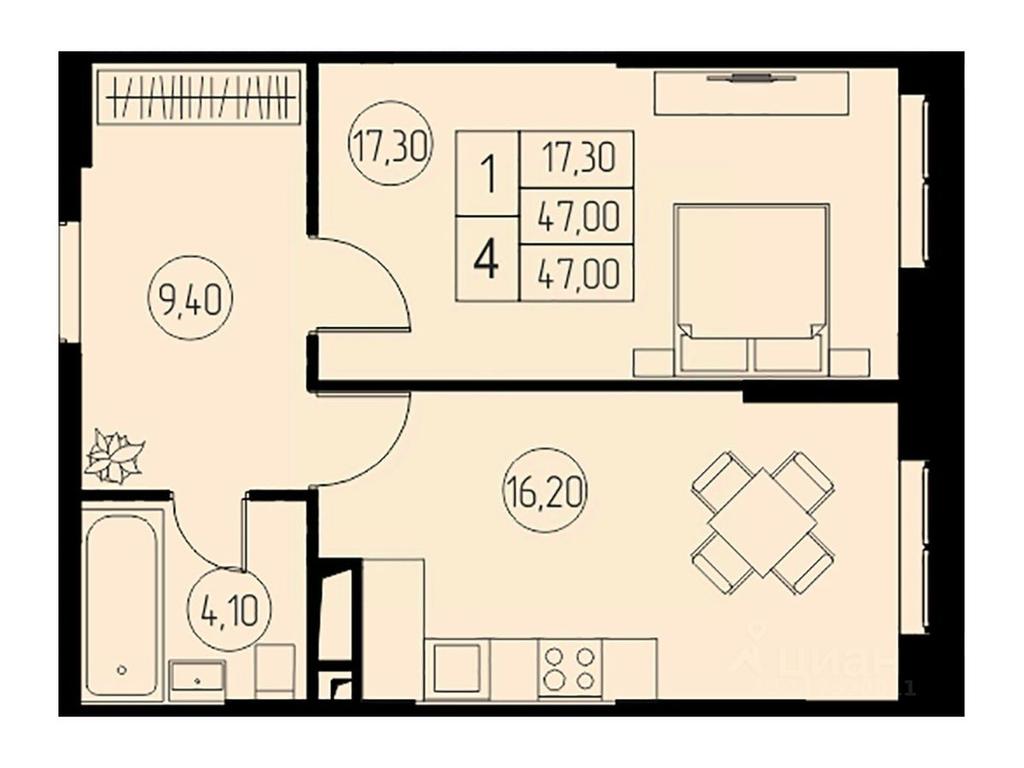 Apartment Sale, 47 sq. m. at 31 kvartal, Naberezhnaya ulitsa, Pushkino, Moscow Region, Russia #1 Apartment Sale, 47 sq. m. at 31 kvartal, Naberezhnaya ulitsa, Pushkino, Moscow Region, Russia #1