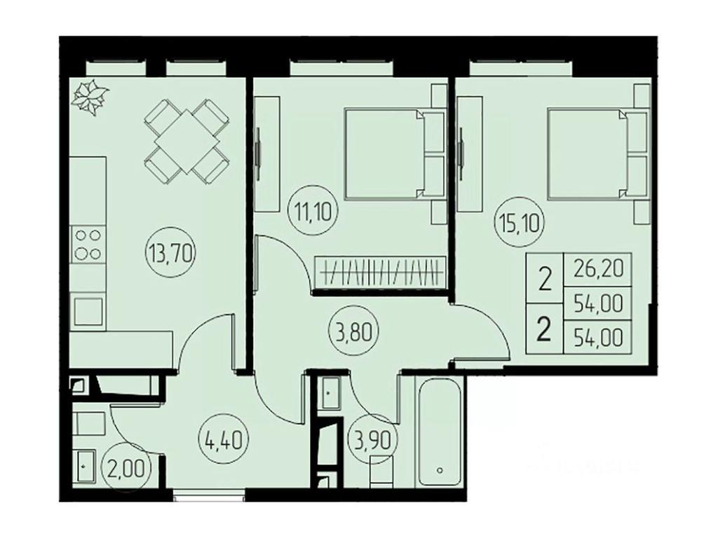 1-BD Apartment Sale, 54平方米 at 31 kvartal, Naberezhnaya ulitsa, Pushkino, Moscow Region, Russia #1 1-BD Apartment Sale, 54平方米 at 31 kvartal, Naberezhnaya ulitsa, Pushkino, Moscow Region, Russia #1