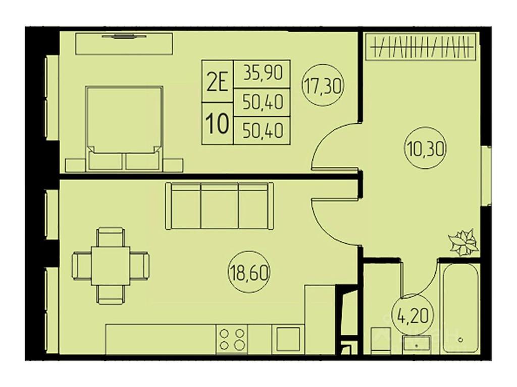 1-BD Apartment Sale, 50.4 sq. m. at 31 kvartal, Naberezhnaya ulitsa, Pushkino, Moscow Region, Russia #1 1-BD Apartment Sale, 50.4 sq. m. at 31 kvartal, Naberezhnaya ulitsa, Pushkino, Moscow Region, Russia #1