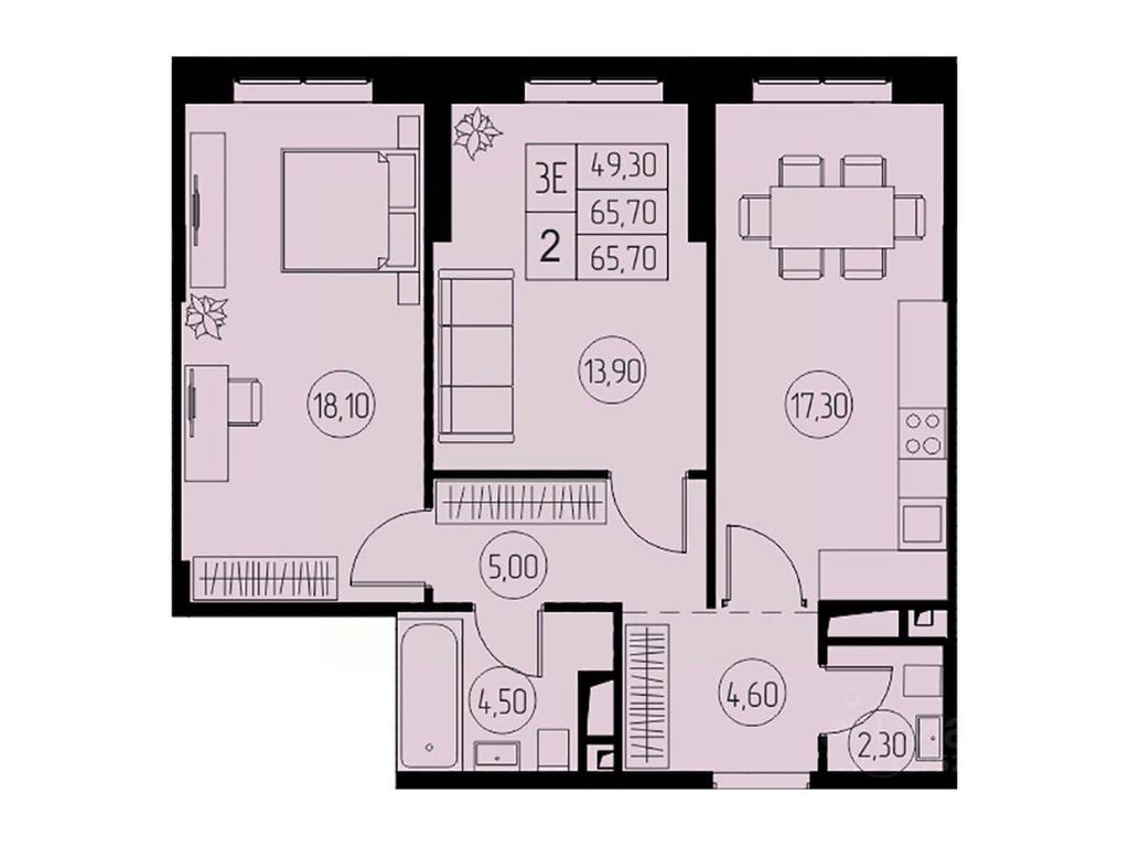 2-BD Apartment Sale, 65.7 sq. m. at 31 kvartal, Naberezhnaya ulitsa, Pushkino, Moscow Region, Russia #1 2-BD Apartment Sale, 65.7 sq. m. at 31 kvartal, Naberezhnaya ulitsa, Pushkino, Moscow Region, Russia #1