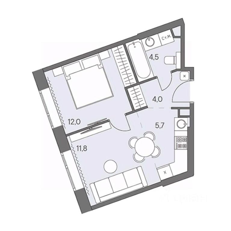 1-BD Apartment Sale, 38 sq. m. at Ново-Переделкино, Zapadniy Administrative District, Moscow, Russia #1 1-BD Apartment Sale, 38 sq. m. at Ново-Переделкино, Zapadniy Administrative District, Moscow, Russia #1