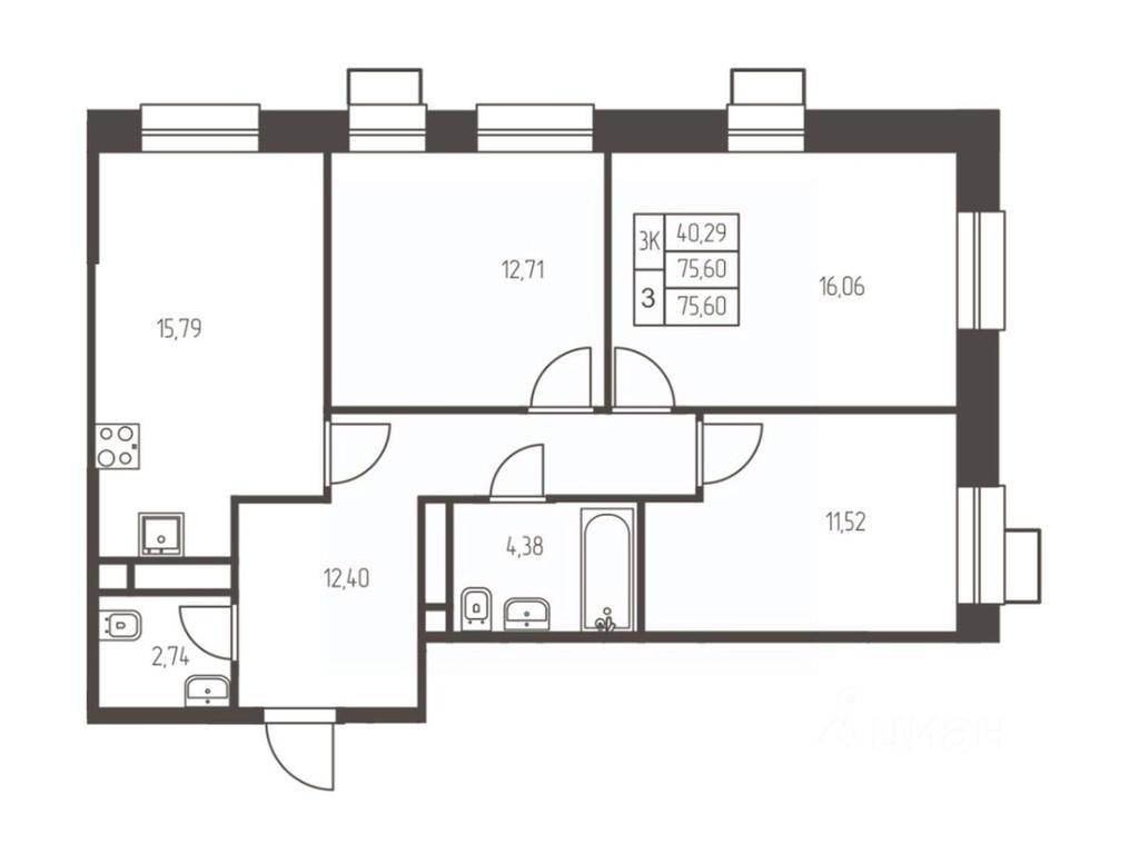 2-BD Apartment Sale, 75.6平方米 at Novaya Ivanteevka, Zavodskaya ulitsa, Ivanteyevka, Pshkinskiy Urban District, Moscow Region, Russia #1 2-BD Apartment Sale, 75.6平方米 at Novaya Ivanteevka, Zavodskaya ulitsa, Ivanteyevka, Pshkinskiy Urban District, Moscow Region, Russia #1