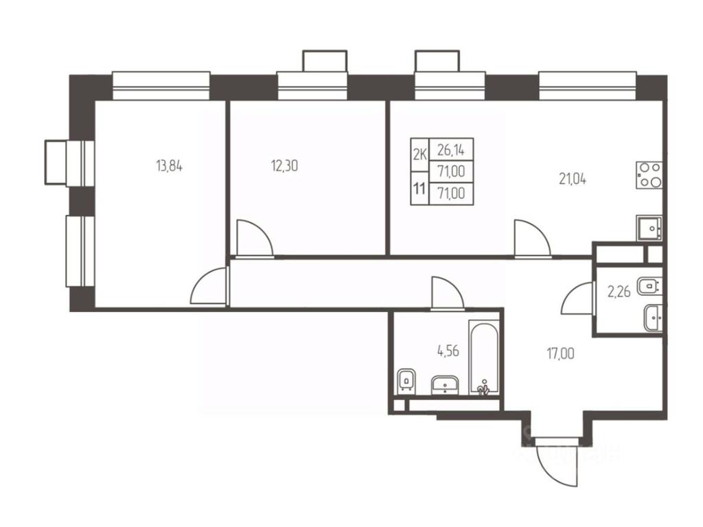 1-BD Apartment Sale, 71 sq. m. at Novaya Ivanteevka, Zavodskaya ulitsa, Ivanteyevka, Pshkinskiy Urban District, Moscow Region, Russia #1