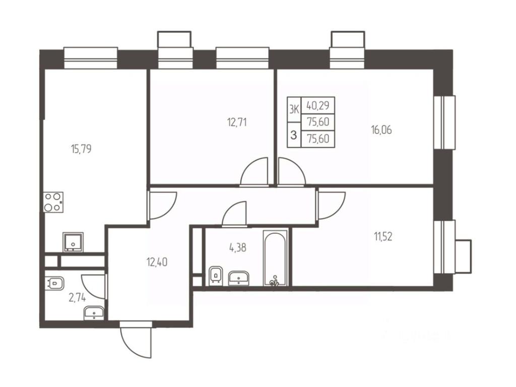 2-BD Apartment Sale, 75.6平方米 at Novaya Ivanteevka, Zavodskaya ulitsa, Ivanteyevka, Pshkinskiy Urban District, Moscow Region, Russia #1 2-BD Apartment Sale, 75.6平方米 at Novaya Ivanteevka, Zavodskaya ulitsa, Ivanteyevka, Pshkinskiy Urban District, Moscow Region, Russia #1