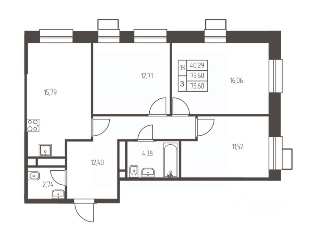 2-BD Apartment Sale, 75.6 sq. m. at Novaya Ivanteevka, Zavodskaya ulitsa, Ivanteyevka, Pshkinskiy Urban District, Moscow Region, Russia #1 2-BD Apartment Sale, 75.6 sq. m. at Novaya Ivanteevka, Zavodskaya ulitsa, Ivanteyevka, Pshkinskiy Urban District, Moscow Region, Russia #1