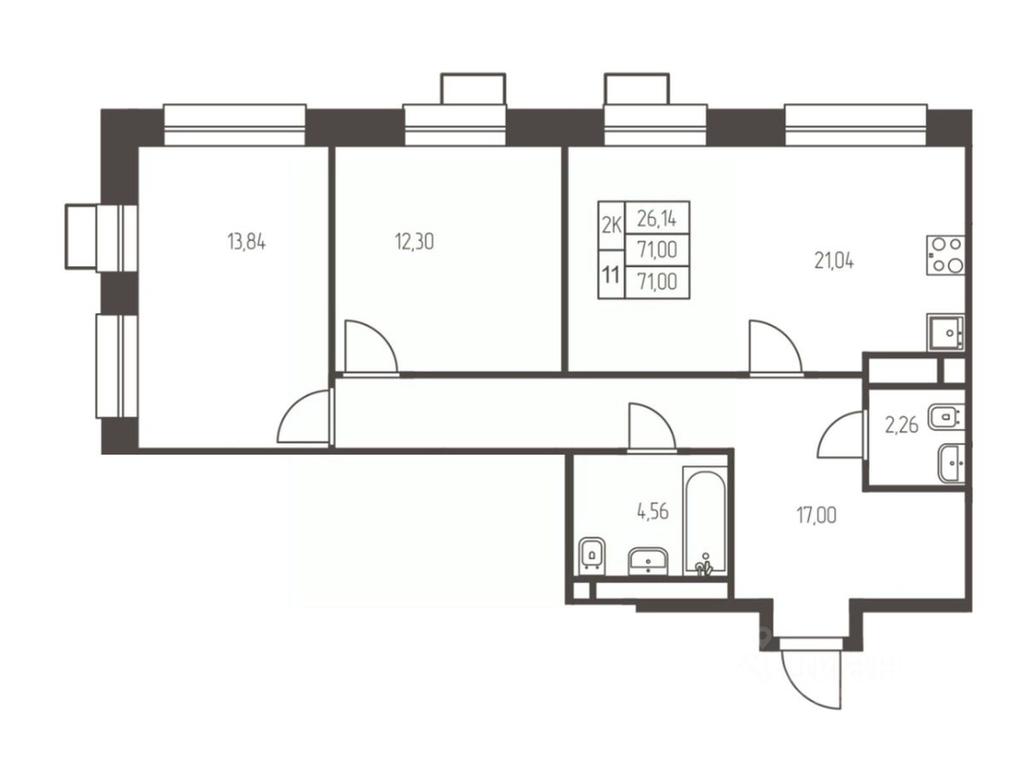 1-BD Apartment Sale, 71 sq. m. at Novaya Ivanteevka, Zavodskaya ulitsa, Ivanteyevka, Pshkinskiy Urban District, Moscow Region, Russia #1