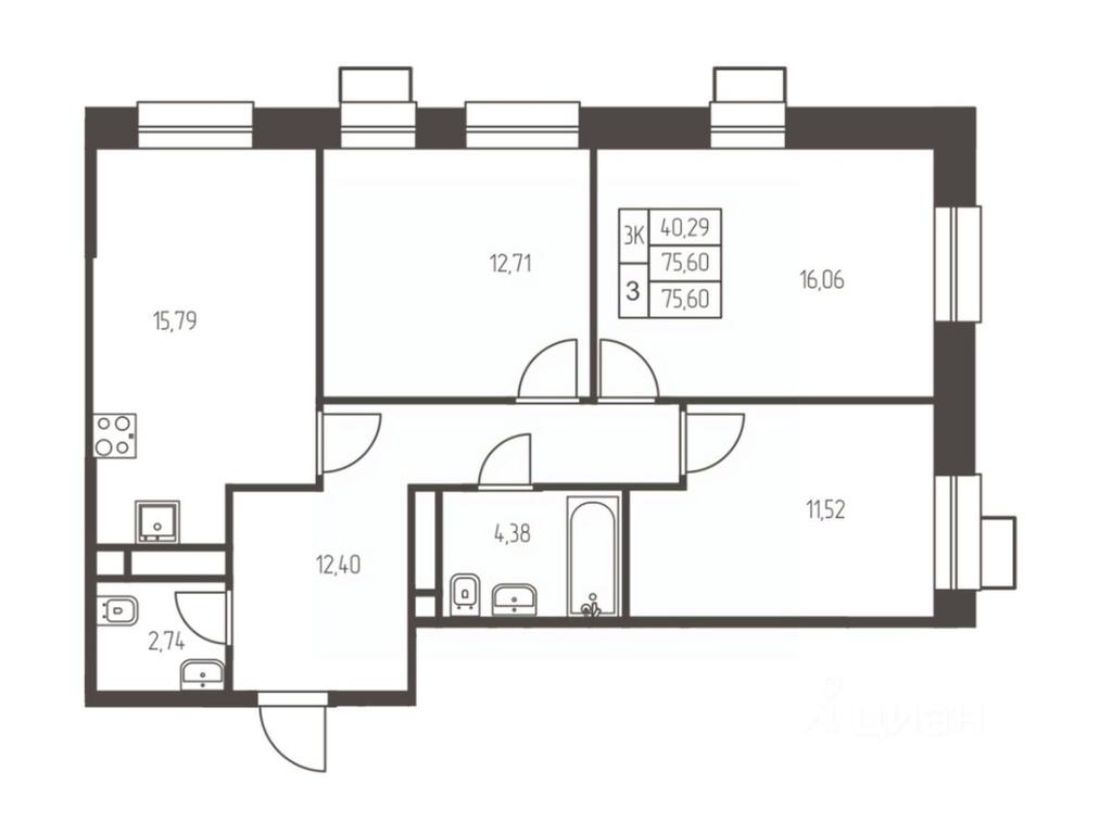 2-BD Apartment Sale, 75.6平方米 at Novaya Ivanteevka, Zavodskaya ulitsa, Ivanteyevka, Pshkinskiy Urban District, Moscow Region, Russia #1 2-BD Apartment Sale, 75.6平方米 at Novaya Ivanteevka, Zavodskaya ulitsa, Ivanteyevka, Pshkinskiy Urban District, Moscow Region, Russia #1