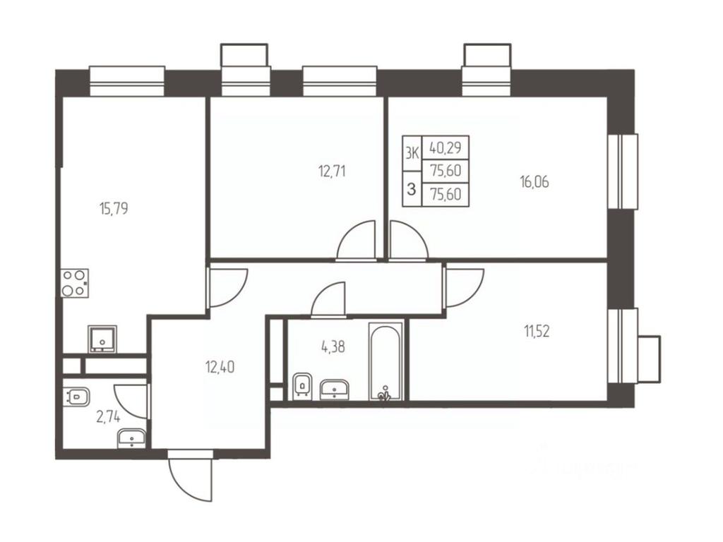 2-BD Apartment Sale, 75.6平方米 at Novaya Ivanteevka, Zavodskaya ulitsa, Ivanteyevka, Pshkinskiy Urban District, Moscow Region, Russia #1 2-BD Apartment Sale, 75.6平方米 at Novaya Ivanteevka, Zavodskaya ulitsa, Ivanteyevka, Pshkinskiy Urban District, Moscow Region, Russia #1