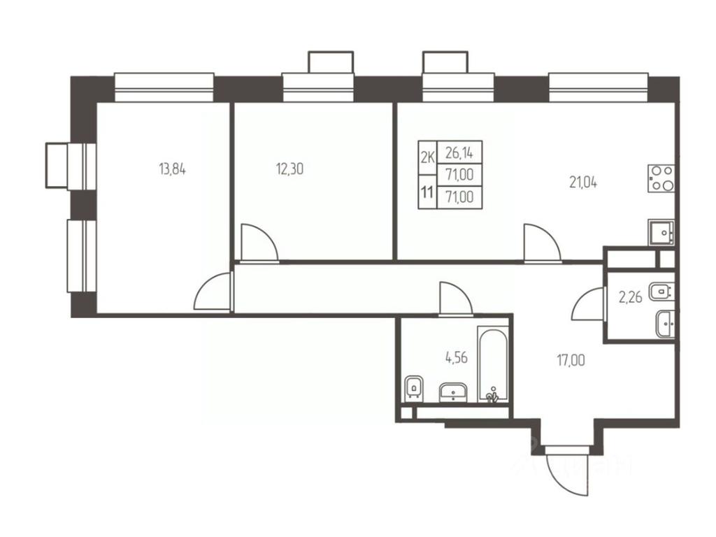 1-BD Apartment Sale, 71 sq. m. at Novaya Ivanteevka, Zavodskaya ulitsa, Ivanteyevka, Pshkinskiy Urban District, Moscow Region, Russia #1
