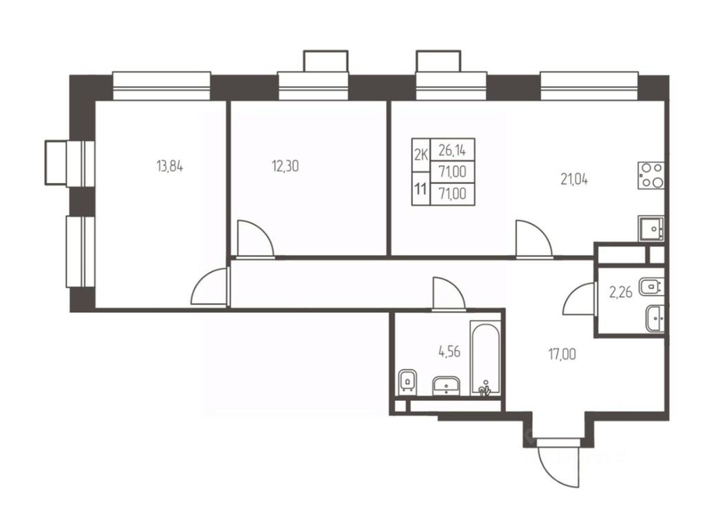 1-BD Apartment Sale, 71 sq. m. at Novaya Ivanteevka, Zavodskaya ulitsa, Ivanteyevka, Pshkinskiy Urban District, Moscow Region, Russia #1