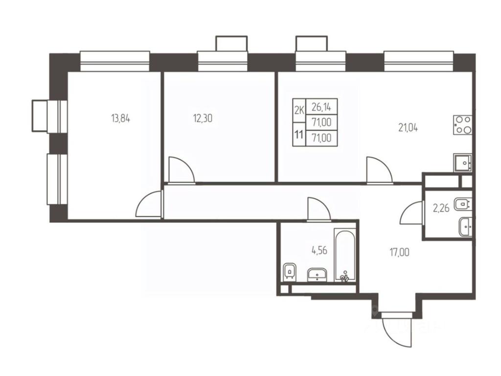 1-BD Apartment Sale, 71 sq. m. at Novaya Ivanteevka, Zavodskaya ulitsa, Ivanteyevka, Pshkinskiy Urban District, Moscow Region, Russia #1
