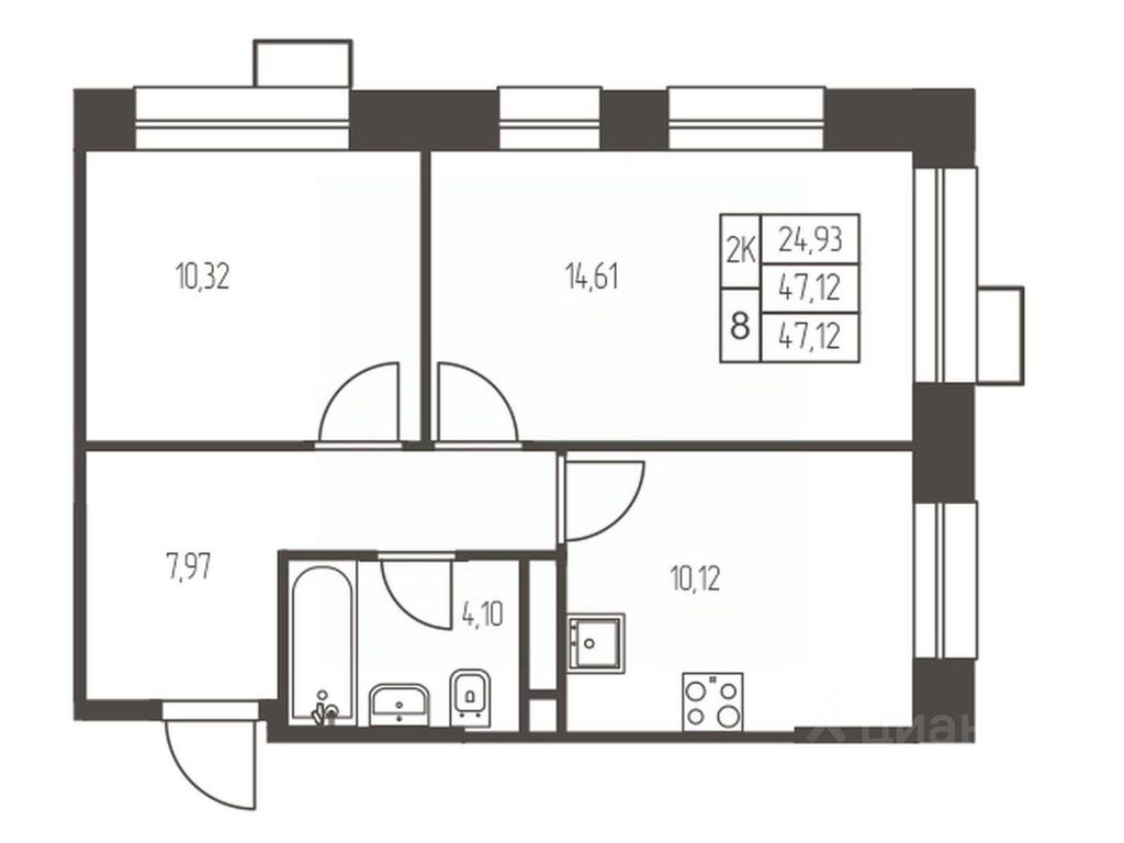 1-BD Apartment Sale, 47.1平方米 at Novaya Ivanteevka, Zavodskaya ulitsa, Ivanteyevka, Pshkinskiy Urban District, Moscow Region, Russia #1 1-BD Apartment Sale, 47.1平方米 at Novaya Ivanteevka, Zavodskaya ulitsa, Ivanteyevka, Pshkinskiy Urban District, Moscow Region, Russia #1