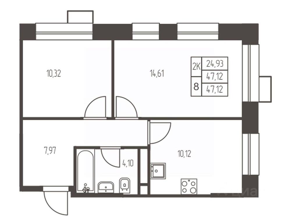 1-BD Apartment Sale, 47.1平方米 at Novaya Ivanteevka, Zavodskaya ulitsa, Ivanteyevka, Pshkinskiy Urban District, Moscow Region, Russia #1 1-BD Apartment Sale, 47.1平方米 at Novaya Ivanteevka, Zavodskaya ulitsa, Ivanteyevka, Pshkinskiy Urban District, Moscow Region, Russia #1