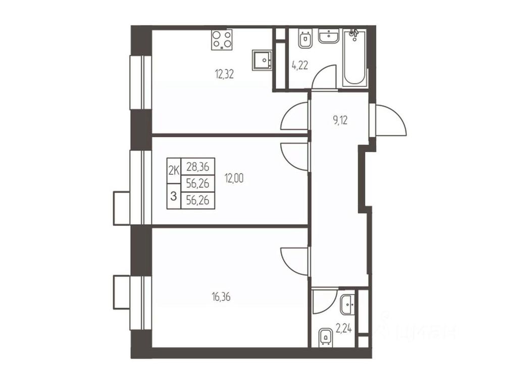1-BD Apartment Sale, 56.3 sq. m. at Novaya Ivanteevka, Zavodskaya ulitsa, Ivanteyevka, Pshkinskiy Urban District, Moscow Region, Russia #1 1-BD Apartment Sale, 56.3 sq. m. at Novaya Ivanteevka, Zavodskaya ulitsa, Ivanteyevka, Pshkinskiy Urban District, Moscow Region, Russia #1