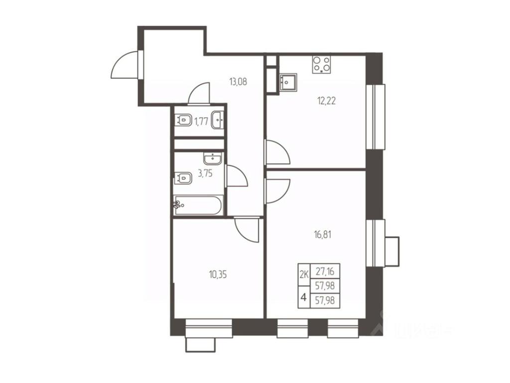 1-BD Apartment Sale, 58平方米 at Novaya Ivanteevka, Zavodskaya ulitsa, Ivanteyevka, Pshkinskiy Urban District, Moscow Region, Russia #1 1-BD Apartment Sale, 58平方米 at Novaya Ivanteevka, Zavodskaya ulitsa, Ivanteyevka, Pshkinskiy Urban District, Moscow Region, Russia #1