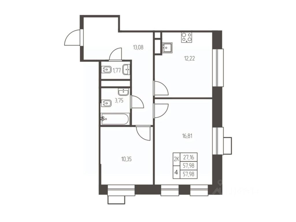 1-BD Apartment Sale, 58 sq. m. at Novaya Ivanteevka, Zavodskaya ulitsa, Ivanteyevka, Pshkinskiy Urban District, Moscow Region, Russia #1 1-BD Apartment Sale, 58 sq. m. at Novaya Ivanteevka, Zavodskaya ulitsa, Ivanteyevka, Pshkinskiy Urban District, Moscow Region, Russia #1