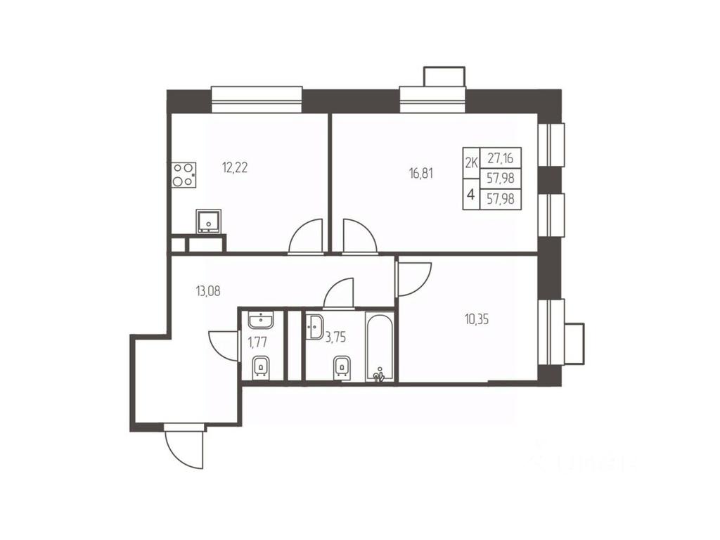 1-BD Apartment Sale, 58 sq. m. at Novaya Ivanteevka, Zavodskaya ulitsa, Ivanteyevka, Pshkinskiy Urban District, Moscow Region, Russia #1 1-BD Apartment Sale, 58 sq. m. at Novaya Ivanteevka, Zavodskaya ulitsa, Ivanteyevka, Pshkinskiy Urban District, Moscow Region, Russia #1