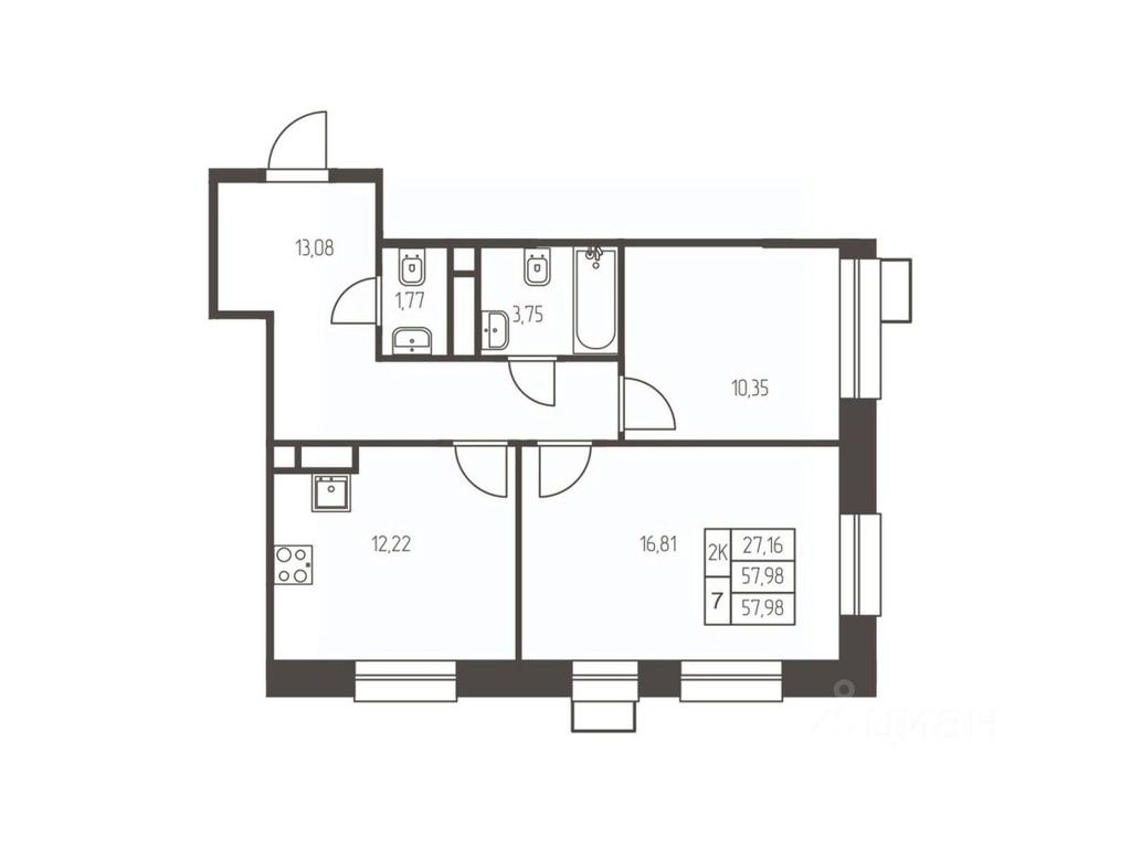 1-BD Apartment Sale, 58 sq. m. at Novaya Ivanteevka, Zavodskaya ulitsa, Ivanteyevka, Pshkinskiy Urban District, Moscow Region, Russia #1 1-BD Apartment Sale, 58 sq. m. at Novaya Ivanteevka, Zavodskaya ulitsa, Ivanteyevka, Pshkinskiy Urban District, Moscow Region, Russia #1