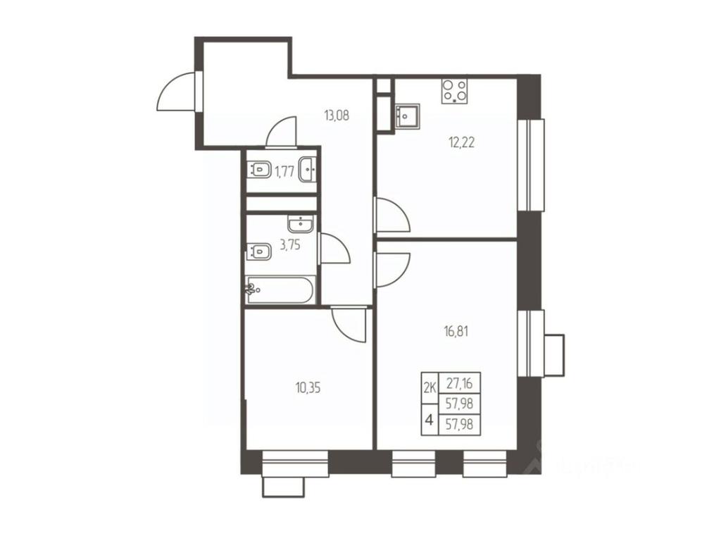 Продажа 1-комн. квартиры, 58 м² в ЖК «Новая Ивантеевка», Заводская улица, Ивантеевка, городской округ Пушкинский, Московская область, Россия #1