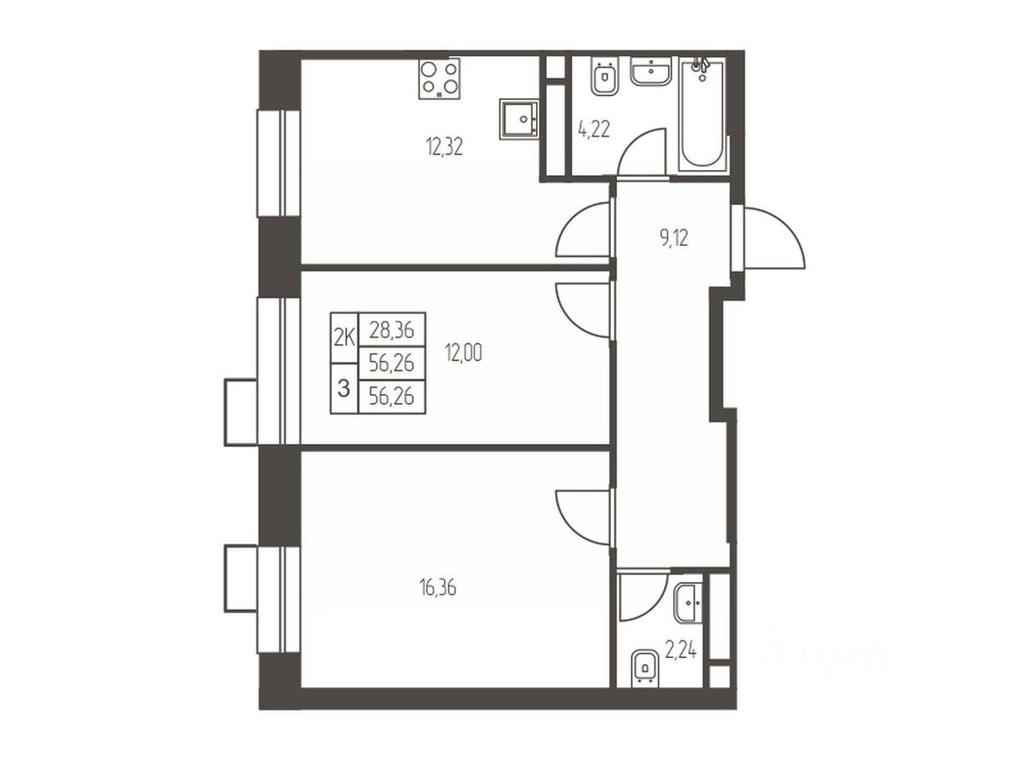 1-BD Apartment Sale, 56.3 sq. m. at Novaya Ivanteevka, Zavodskaya ulitsa, Ivanteyevka, Pshkinskiy Urban District, Moscow Region, Russia #1 1-BD Apartment Sale, 56.3 sq. m. at Novaya Ivanteevka, Zavodskaya ulitsa, Ivanteyevka, Pshkinskiy Urban District, Moscow Region, Russia #1