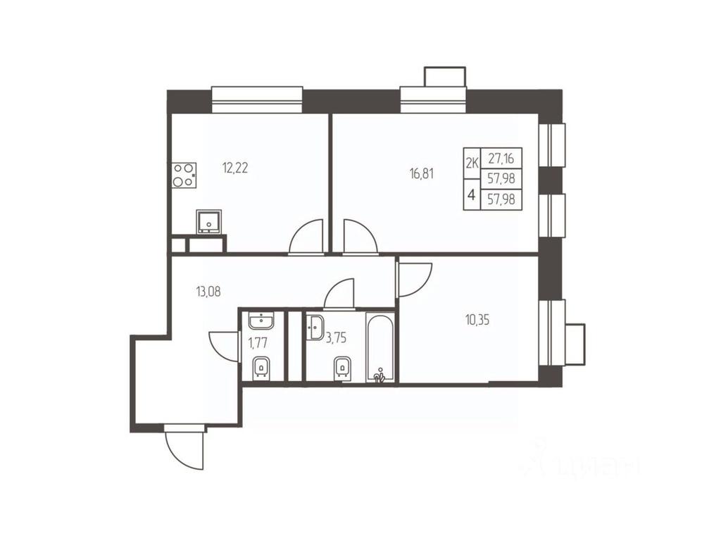1-BD Apartment Sale, 58 sq. m. at Novaya Ivanteevka, Zavodskaya ulitsa, Ivanteyevka, Pshkinskiy Urban District, Moscow Region, Russia #1 1-BD Apartment Sale, 58 sq. m. at Novaya Ivanteevka, Zavodskaya ulitsa, Ivanteyevka, Pshkinskiy Urban District, Moscow Region, Russia #1