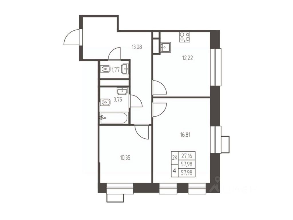 Продажа 1-комн. квартиры, 58 м² в ЖК «Новая Ивантеевка», Заводская улица, Ивантеевка, городской округ Пушкинский, Московская область, Россия #1