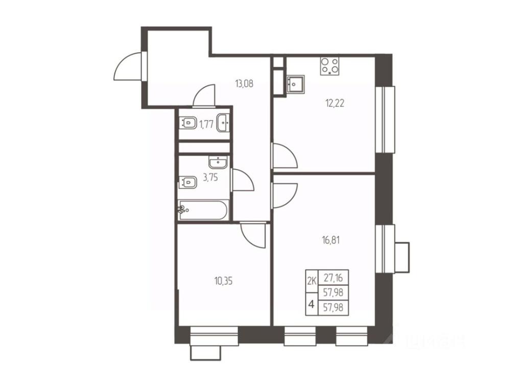 Продажа 1-комн. квартиры, 58 м² в ЖК «Новая Ивантеевка», Заводская улица, Ивантеевка, городской округ Пушкинский, Московская область, Россия #1