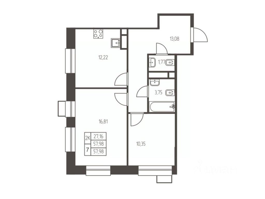 Продажа 1-комн. квартиры, 58 м² в ЖК «Новая Ивантеевка», Заводская улица, Ивантеевка, городской округ Пушкинский, Московская область, Россия #1
