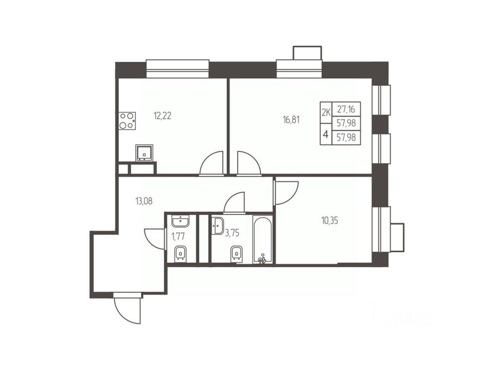 1-BD Apartment Sale, 58 sq. m. at Novaya Ivanteevka, Zavodskaya ulitsa, Ivanteyevka, Pshkinskiy Urban District, Moscow Region, Russia #1 1-BD Apartment Sale, 58 sq. m. at Novaya Ivanteevka, Zavodskaya ulitsa, Ivanteyevka, Pshkinskiy Urban District, Moscow Region, Russia #1
