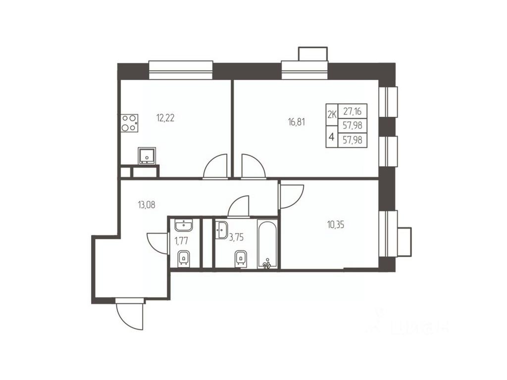 1-BD Apartment Sale, 58 sq. m. at Novaya Ivanteevka, Zavodskaya ulitsa, Ivanteyevka, Pshkinskiy Urban District, Moscow Region, Russia #1 1-BD Apartment Sale, 58 sq. m. at Novaya Ivanteevka, Zavodskaya ulitsa, Ivanteyevka, Pshkinskiy Urban District, Moscow Region, Russia #1