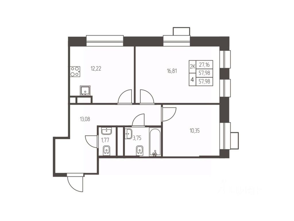 1-BD Apartment Sale, 58 sq. m. at Novaya Ivanteevka, Zavodskaya ulitsa, Ivanteyevka, Pshkinskiy Urban District, Moscow Region, Russia #1 1-BD Apartment Sale, 58 sq. m. at Novaya Ivanteevka, Zavodskaya ulitsa, Ivanteyevka, Pshkinskiy Urban District, Moscow Region, Russia #1